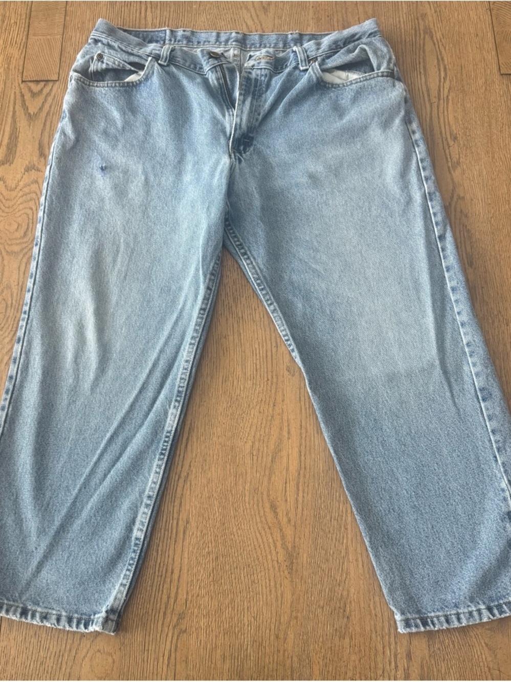 Vintage Riders Denim Jeans Mens 38x29 Light Wash Relaxed Fit Straight Leg Y2K